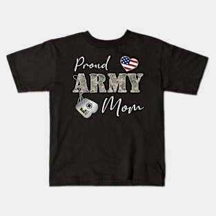 Proud American Army Mom Women Kids T-Shirt